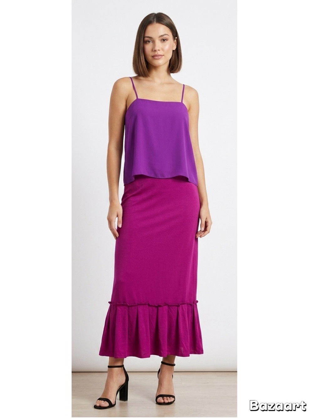 diane von furstenberg Silk Elia Purple midi Dress sz:2